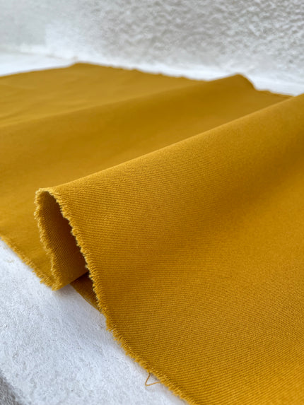 Mustard Yellow Heavy Weight Softened Thick Cotton Fabric By The Yard.