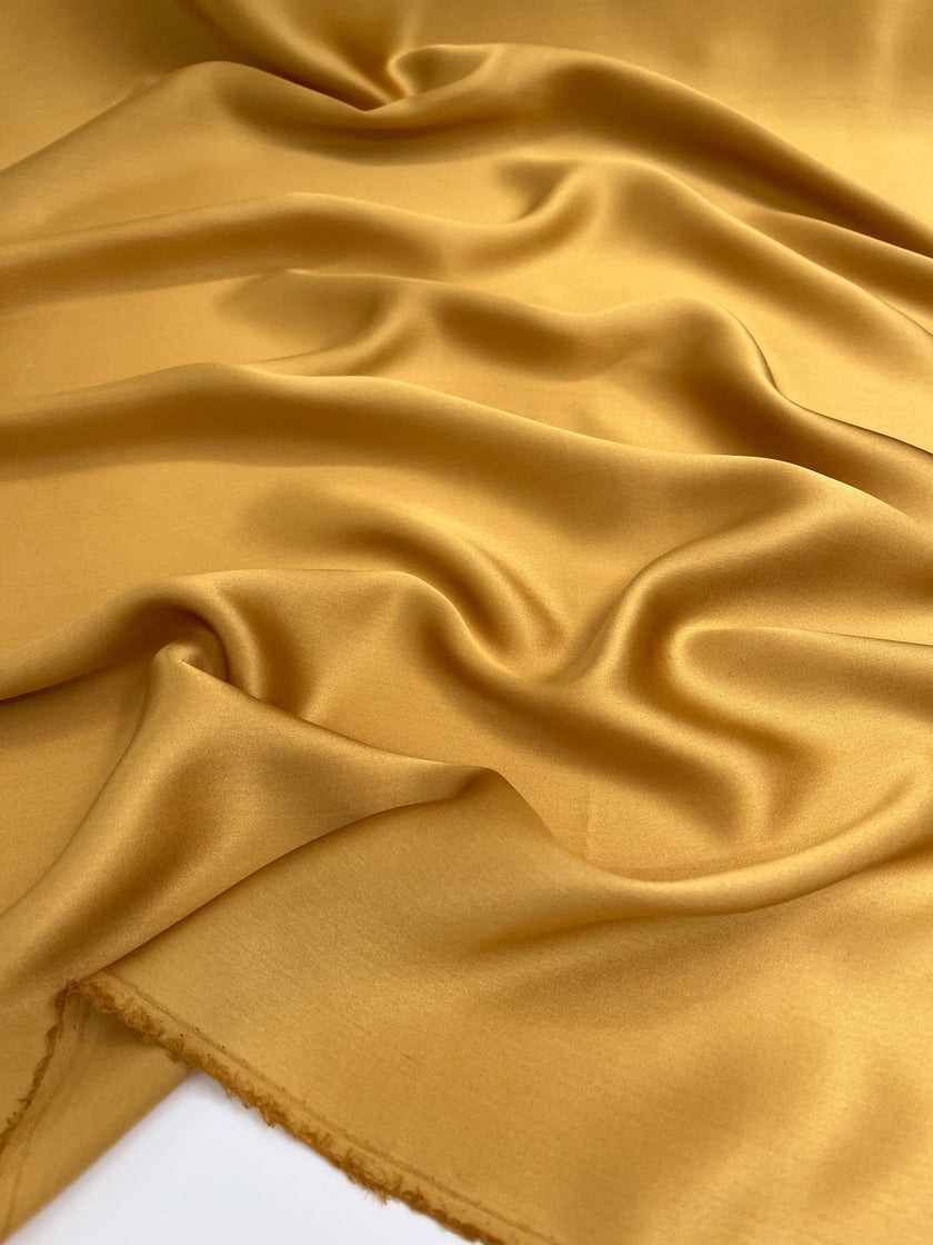 Gold Yellow Satin Pure Silk.