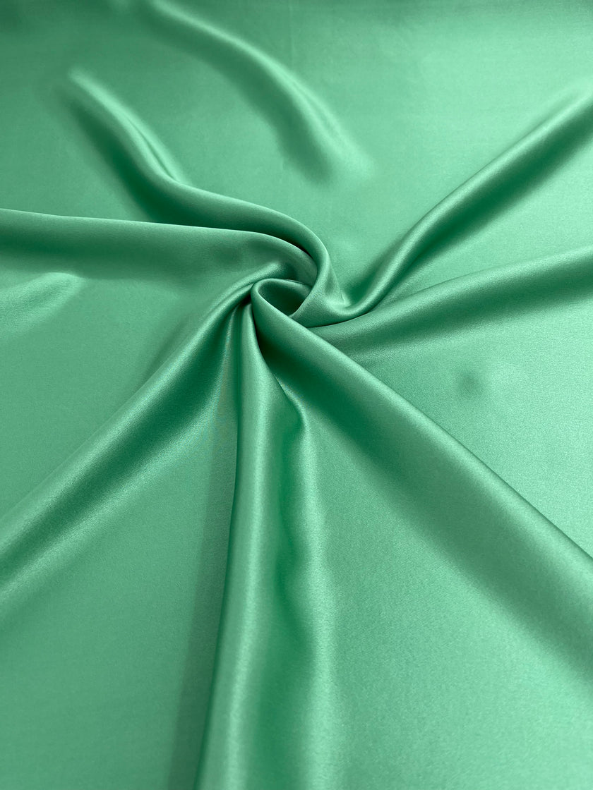 Spearmint Green Satin Pure Silk, Silk By The Yard.