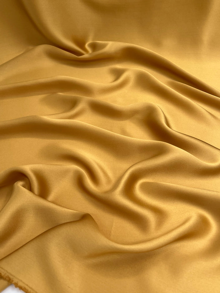 Gold Yellow Satin Pure Silk.