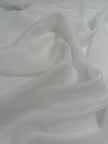Transparent White Crinkle Effect Satin Pure Silk.