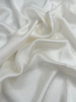 White Crinkle Effect Satin Pure Silk.