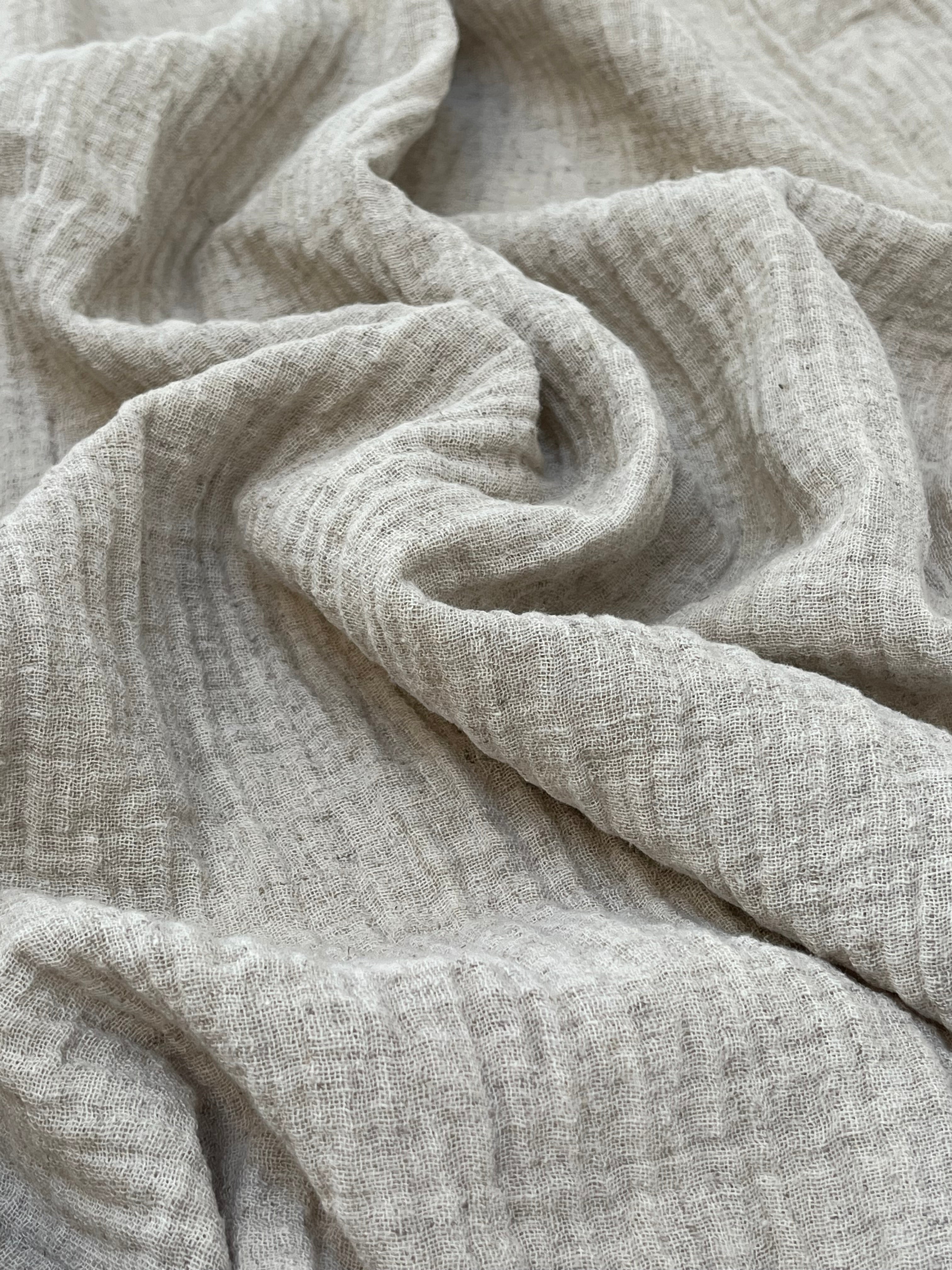 Linen Muslin Fabric. - Organic Muslin Fabric - Baby Cotton Muslin -