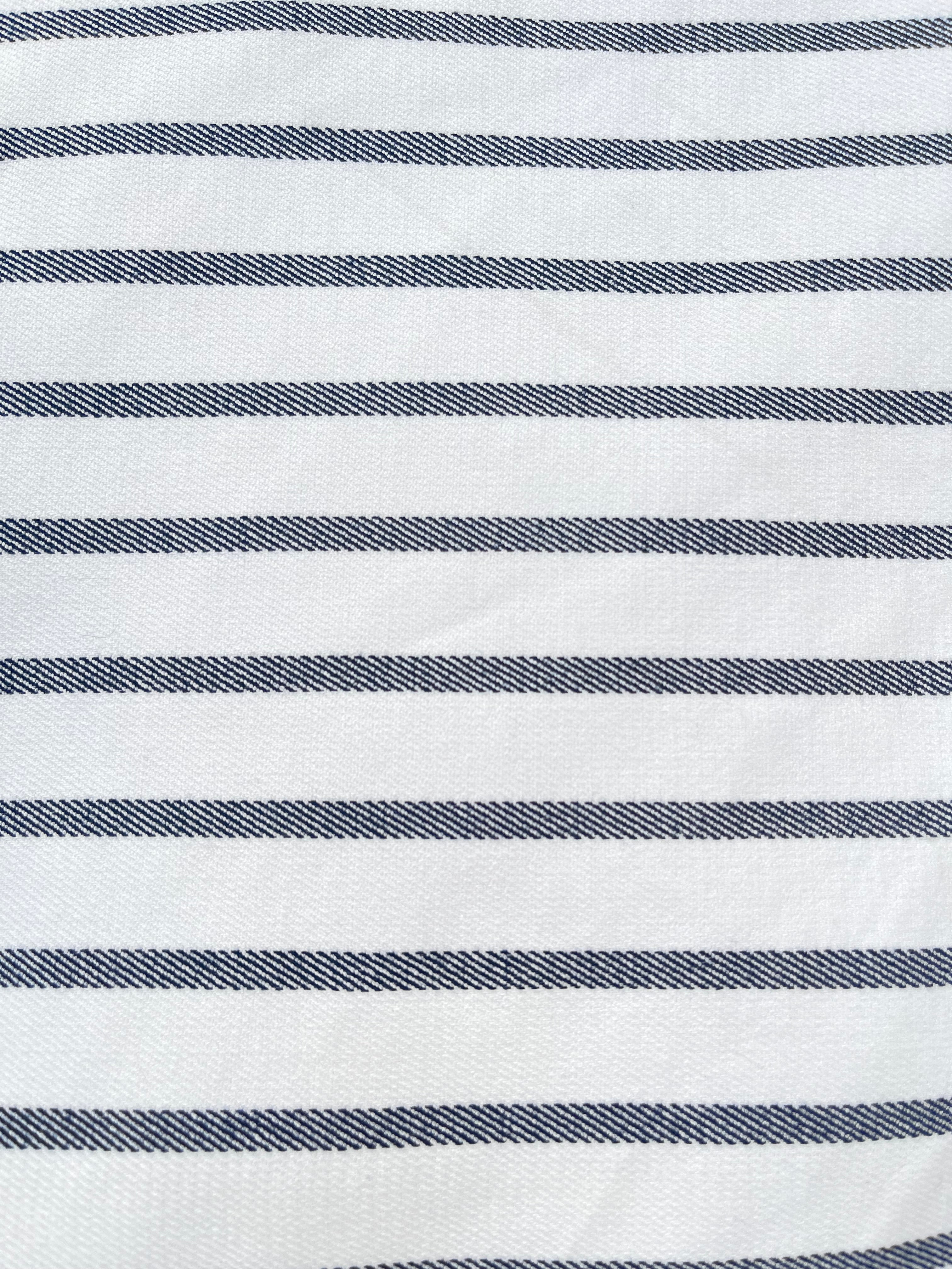 Heavy Weight Softened Cotton Fabric By The Yard- Upholstery Striped /400/gr