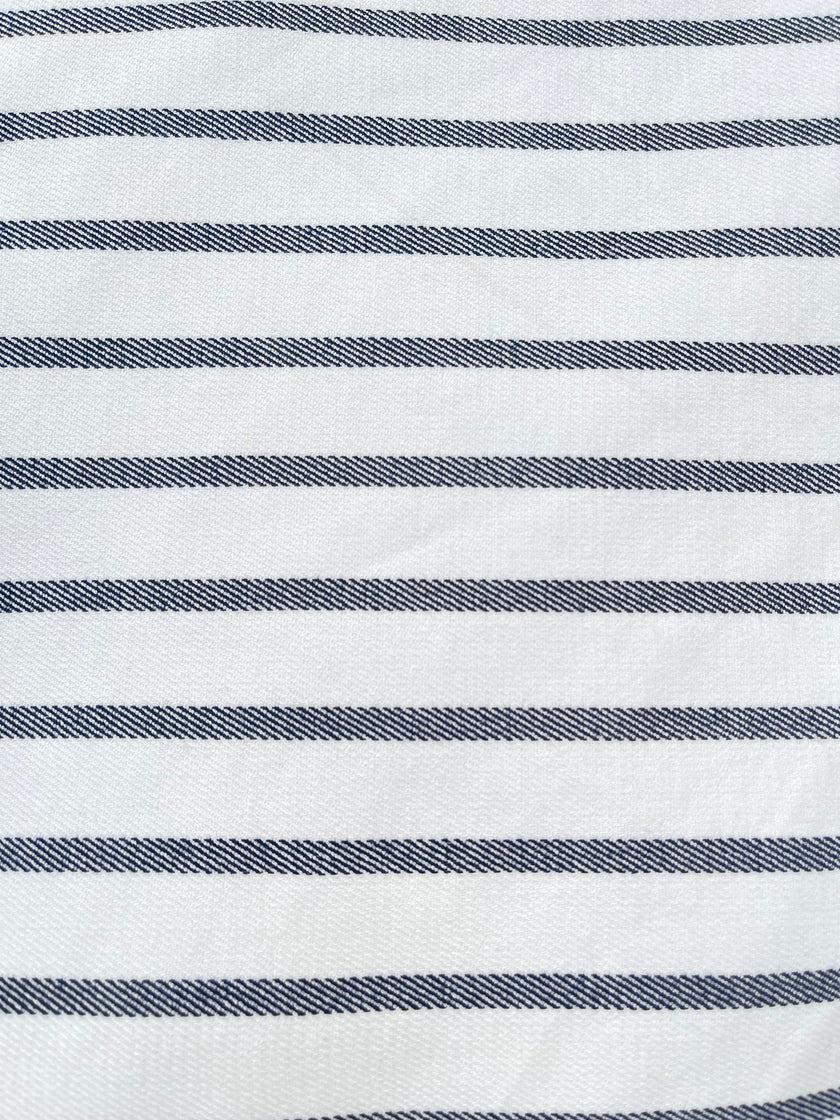 Heavy Weight Softened Cotton Fabric By The Yard- Upholstery Striped /400/gr