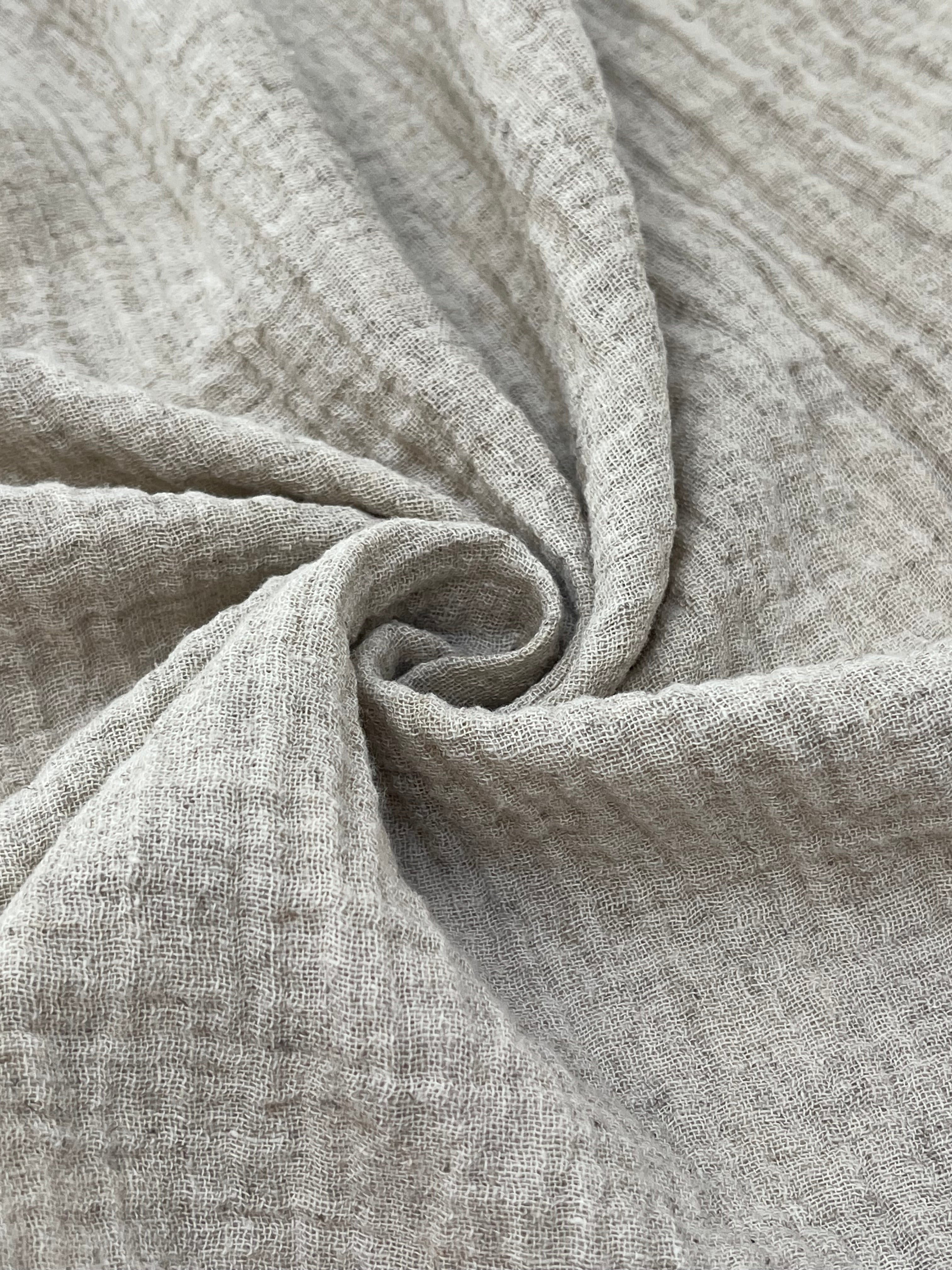 Linen Muslin Fabric. - Organic Muslin Fabric - Baby Cotton Muslin -