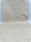 Ecru White Colour Silk Moire Home Textile Interior Fabrics, Watermark Pattern.
