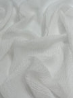 Transparent White Crinkle Effect Satin Pure Silk.