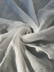 Transparent White Crinkle Effect Satin Pure Silk.