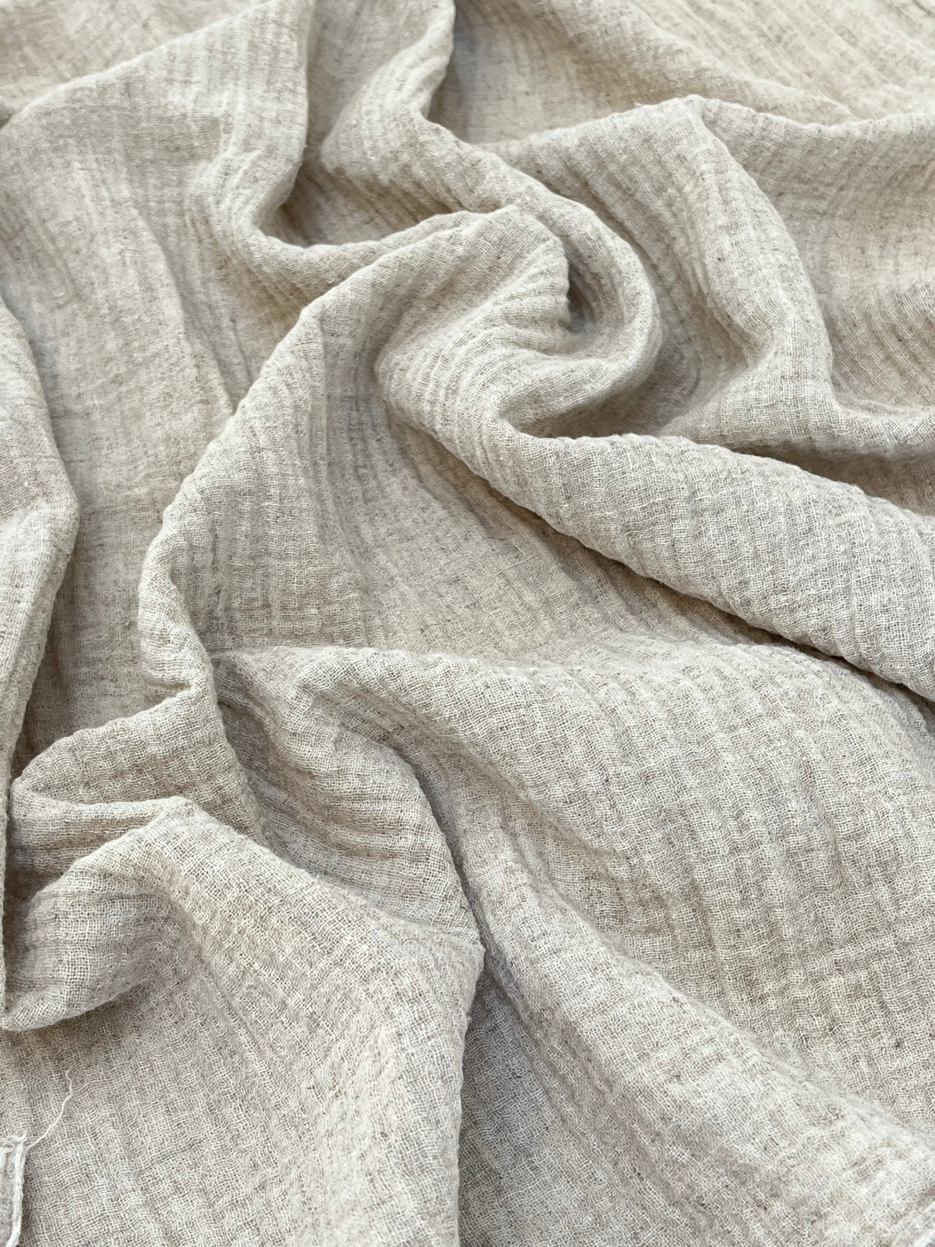 Linen Muslin Fabric. - Organic Muslin Fabric - Baby Cotton Muslin -