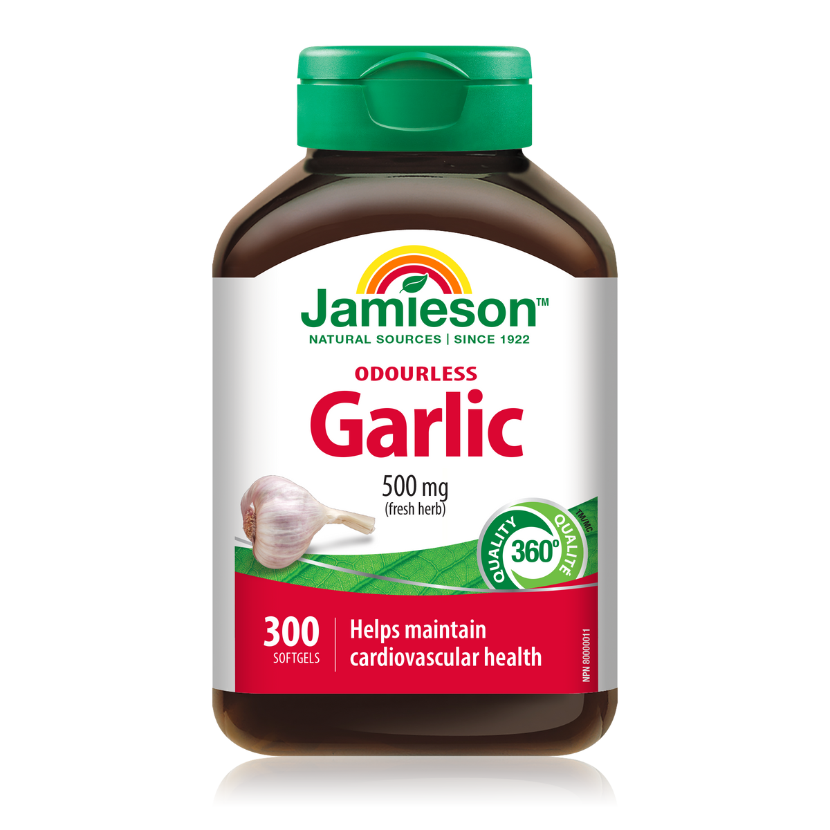 31000318 Jamieson Odourless Garlic 500 mg, 300 ct 2596_MAIN
