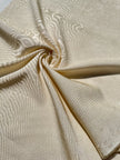 Ecru White Colour Silk Moire Home Textile Interior Fabrics, Watermark Pattern.