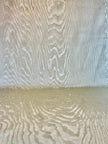 Ecru White Colour Silk Moire Home Textile Interior Fabrics, Watermark Pattern.