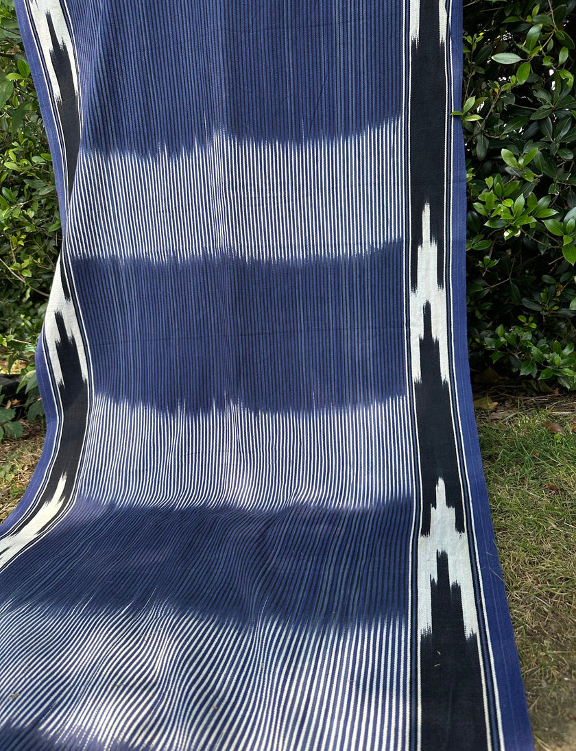 Indigo Fabric, Japanese Fabric, Shibori Fabric, Ikat Fabric cotton.