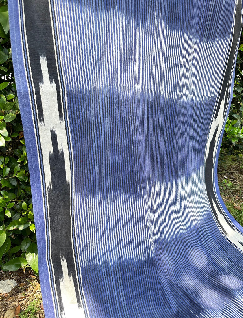 Indigo Fabric, Japanese Fabric, Shibori Fabric, Ikat Fabric cotton.