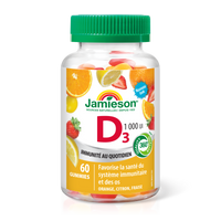 Jamieson Vitamine D3 1 000 UI Gommes