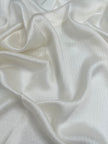 White Crinkle Effect Satin Pure Silk.