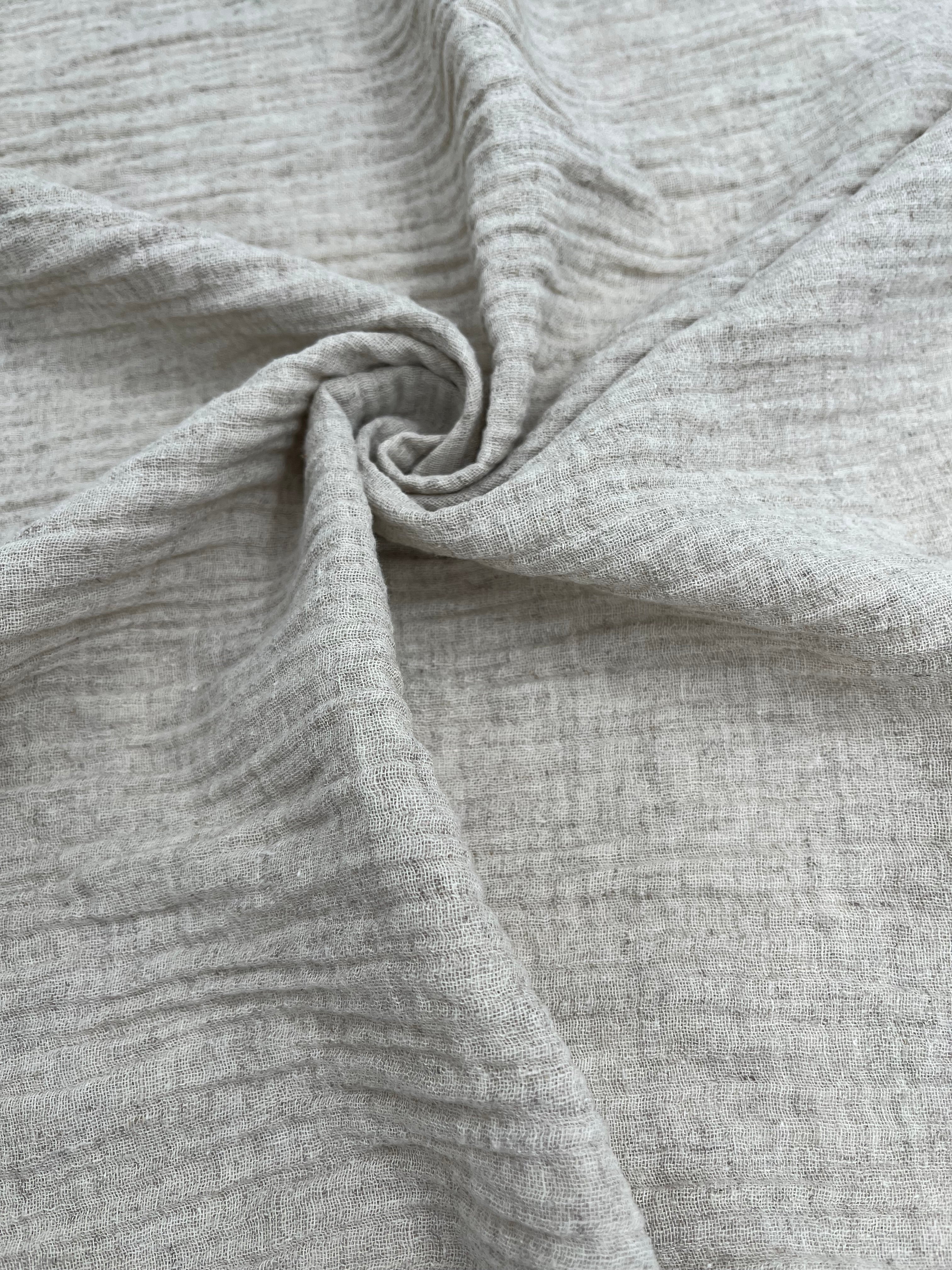 Linen Muslin Fabric. - Organic Muslin Fabric - Baby Cotton Muslin -