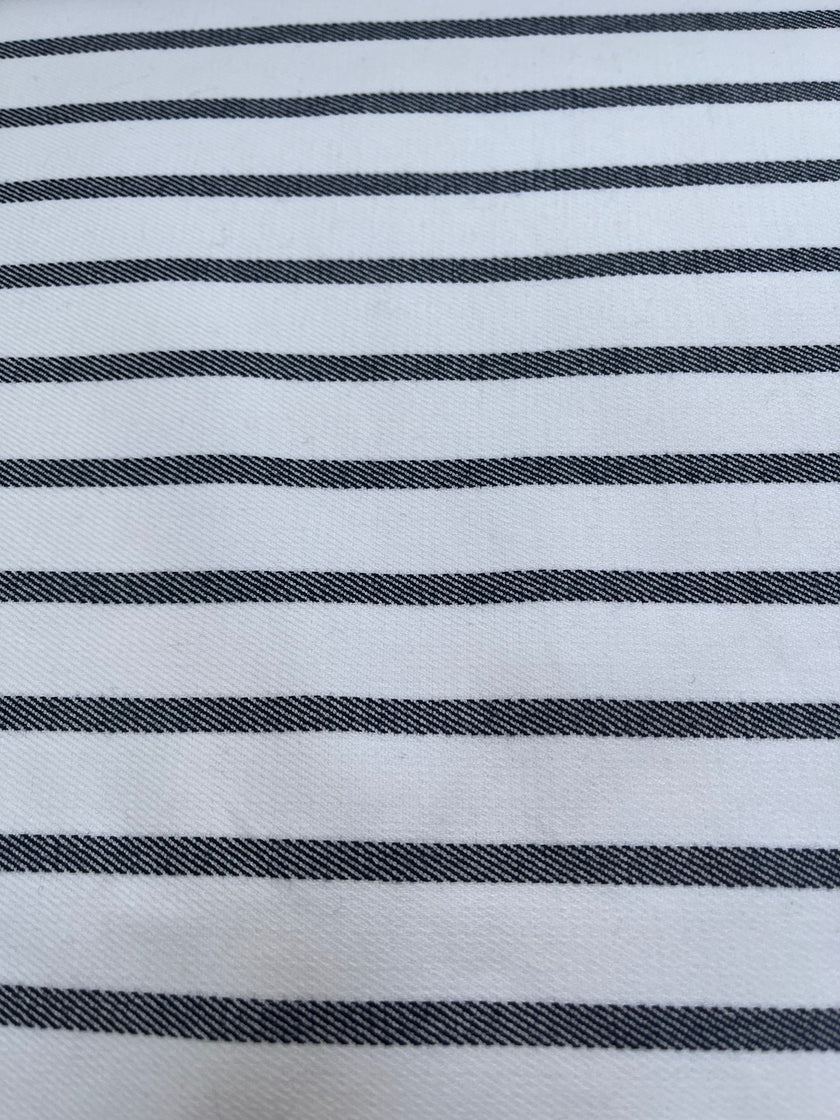 Heavy Weight Softened Cotton Fabric By The Yard- Upholstery Striped /400/gr