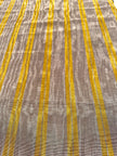 Bronze Yellow Stripes Silk Moire Home Textile Interior Fabrics, Watermark Patterns.