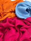 Orange Colour Silk By The Yard, Crinkle Silk.