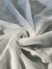 Transparent White Crinkle Effect Satin Pure Silk.