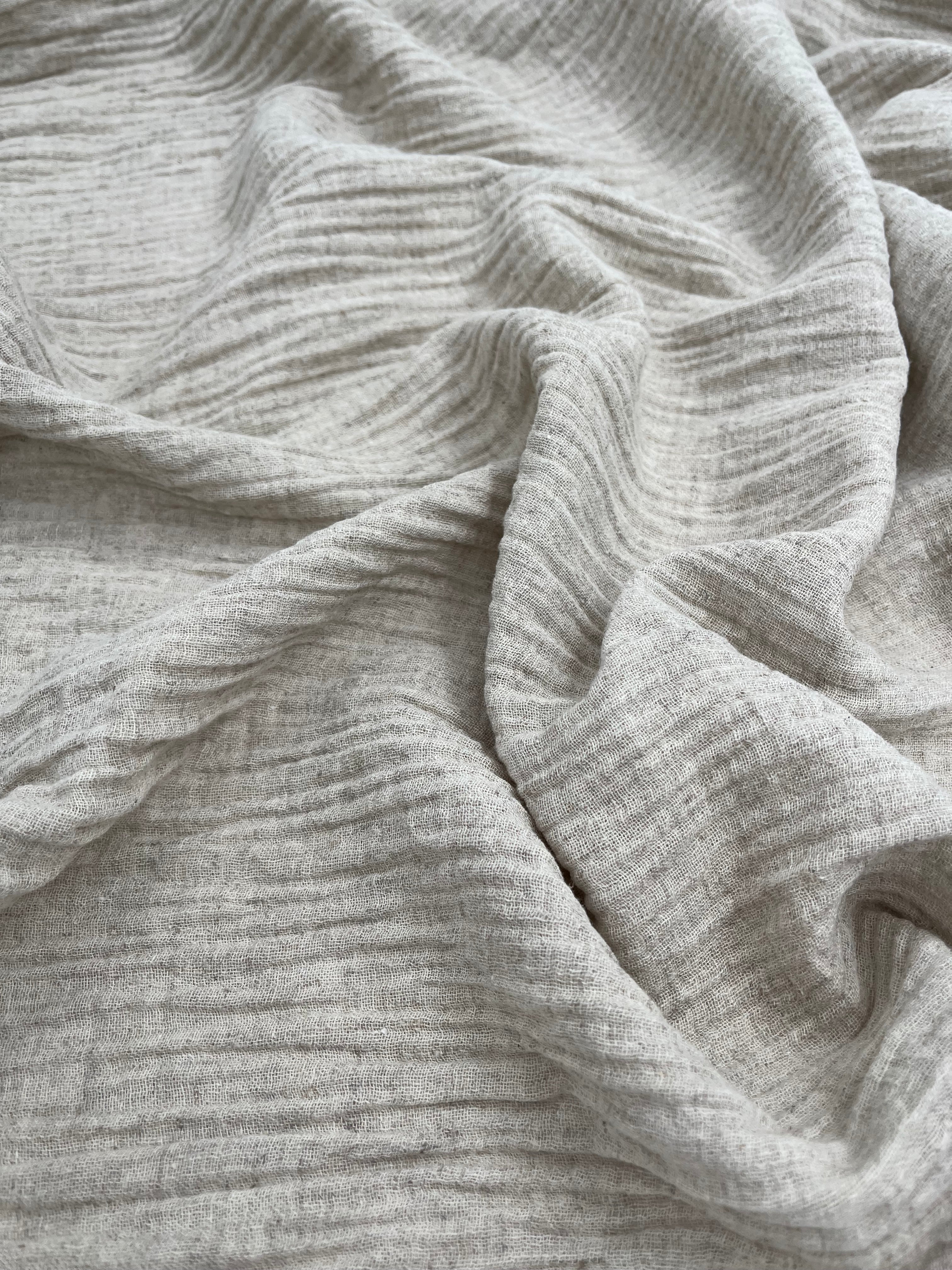 Linen Muslin Fabric. - Organic Muslin Fabric - Baby Cotton Muslin -