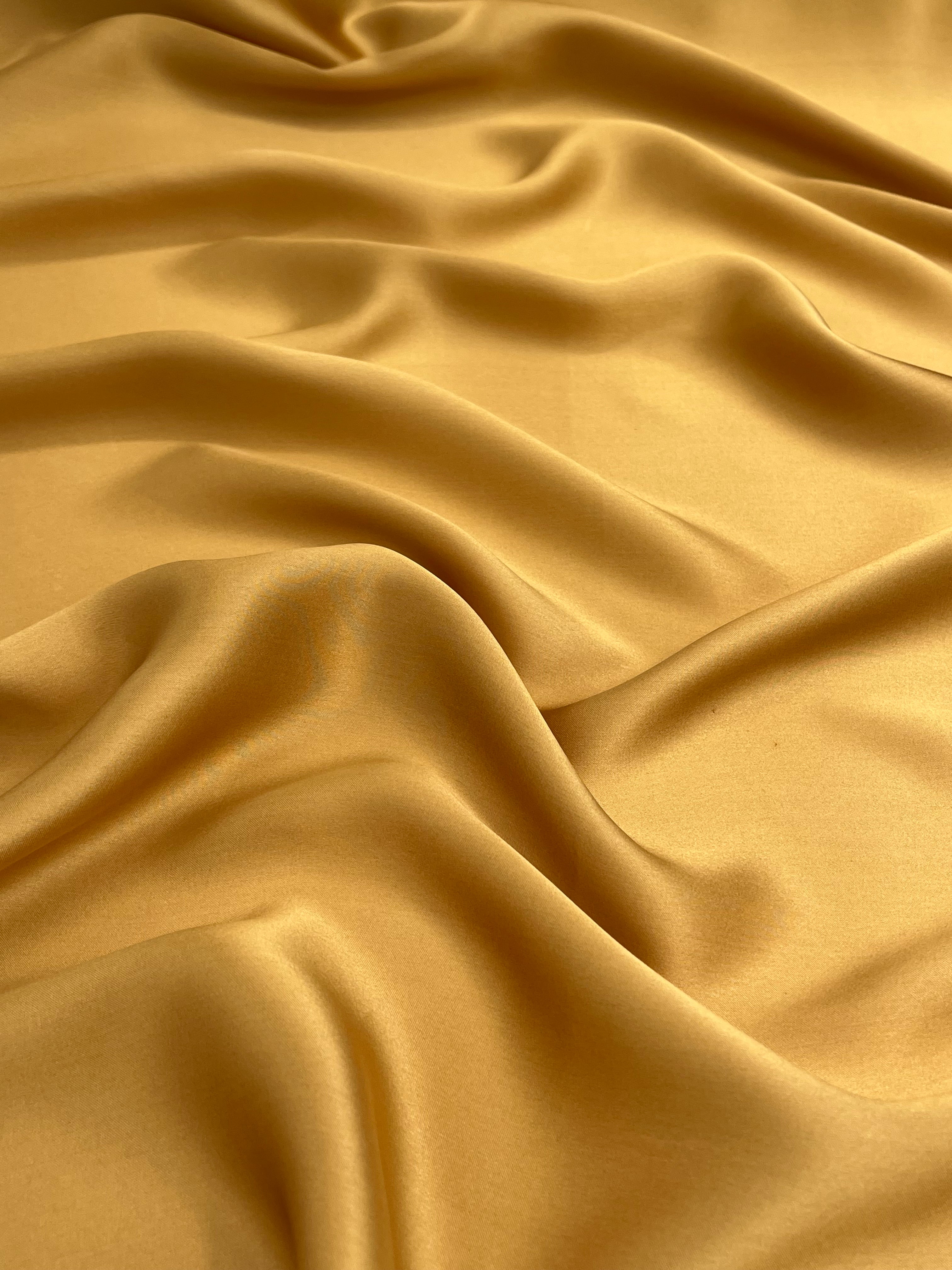 Gold Yellow Satin Pure Silk.