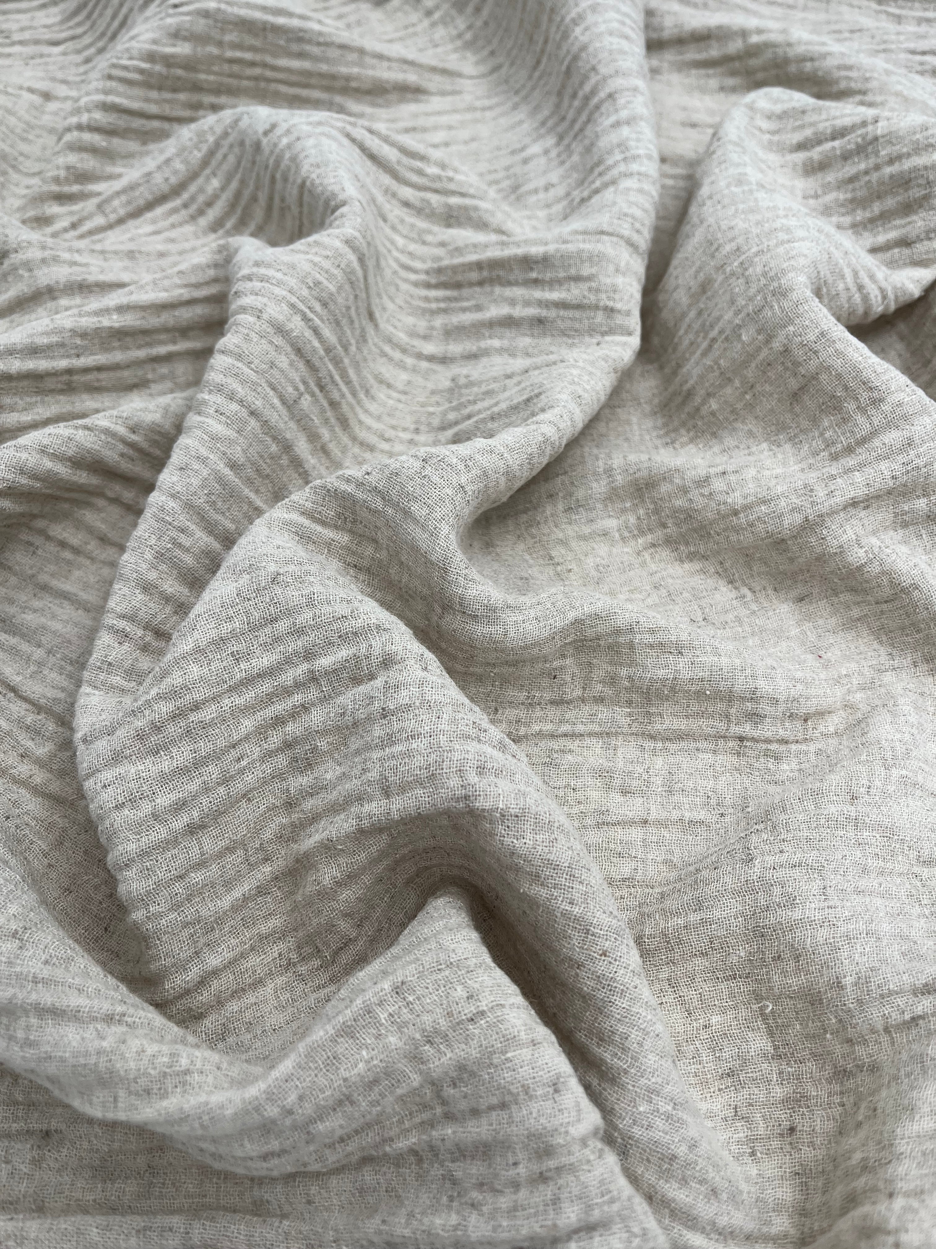 Linen Muslin Fabric. - Organic Muslin Fabric - Baby Cotton Muslin -