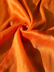 Orange Colour Silk By The Yard, Crinkle Silk.