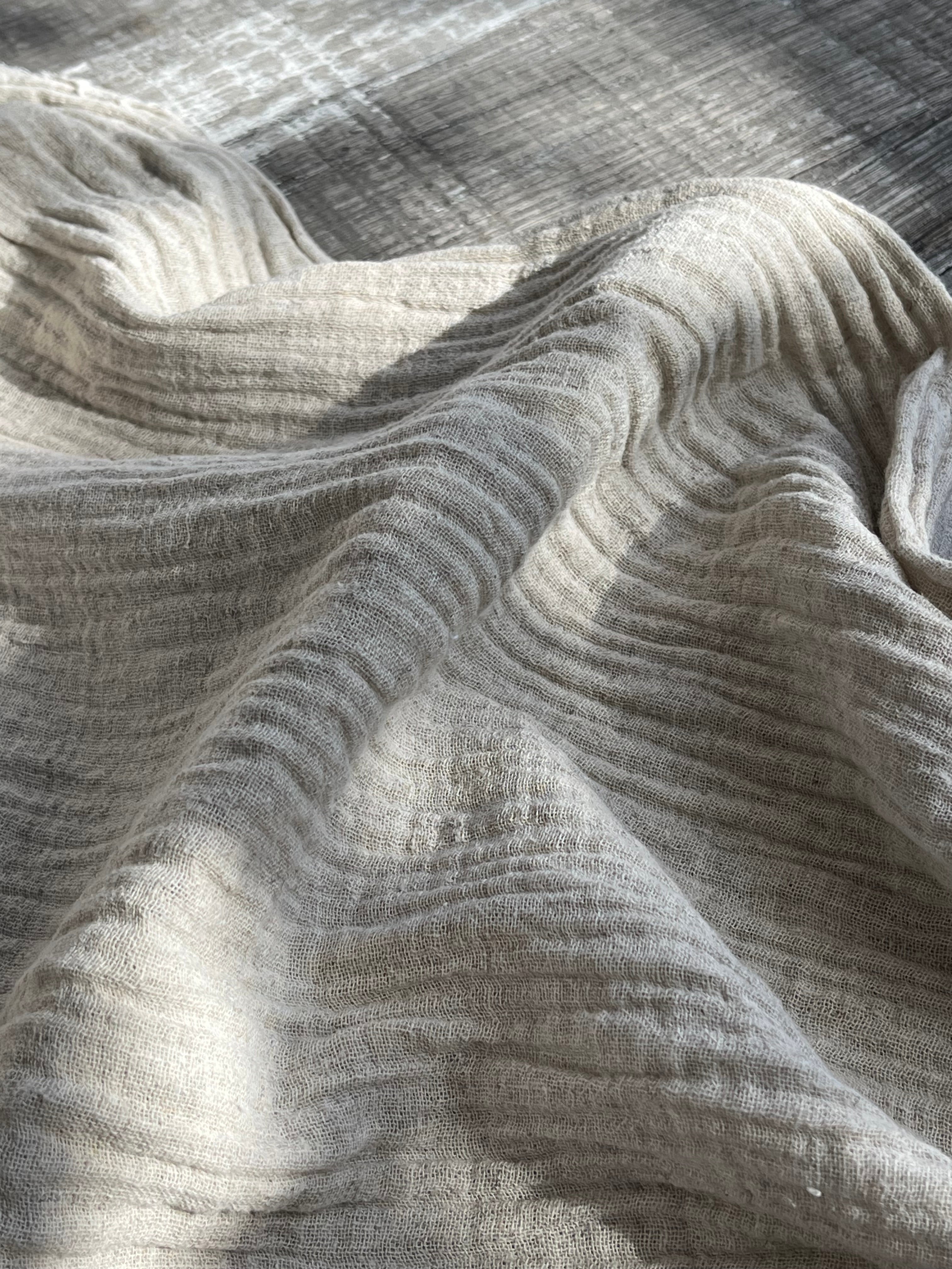 Linen Muslin Fabric. - Organic Muslin Fabric - Baby Cotton Muslin -