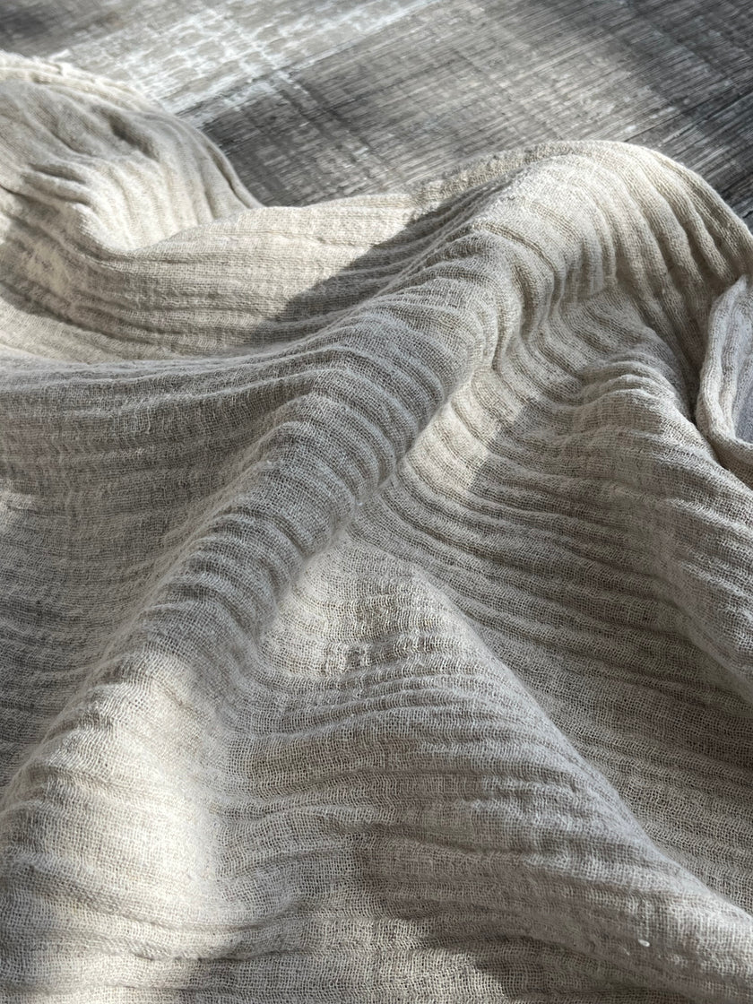 Linen Muslin Fabric. - Organic Muslin Fabric - Baby Cotton Muslin -