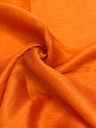 Orange Colour Silk By The Yard, Crinkle Silk.