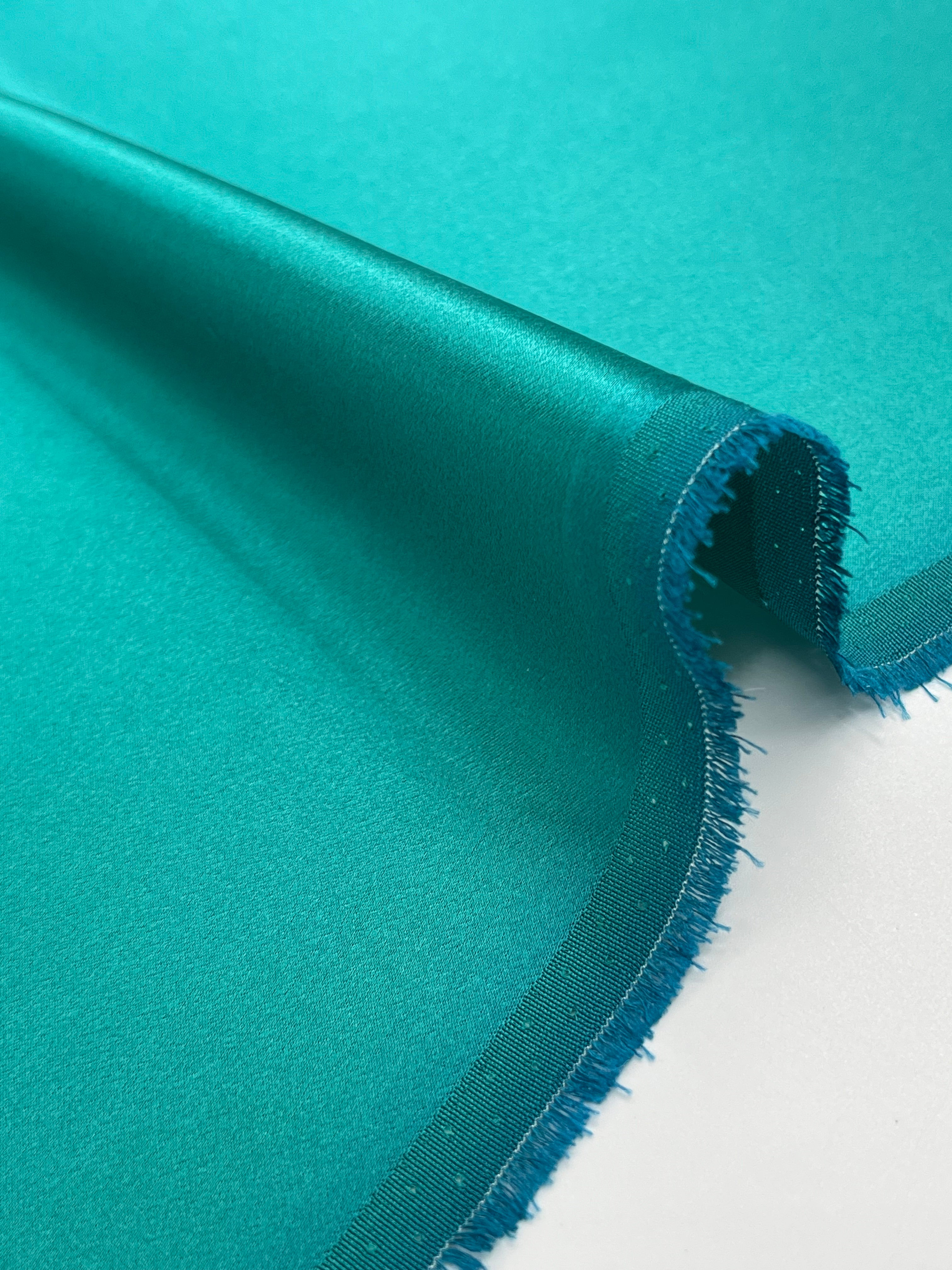 Emerald Green Satin Pure Silk, Silk By The Yard.