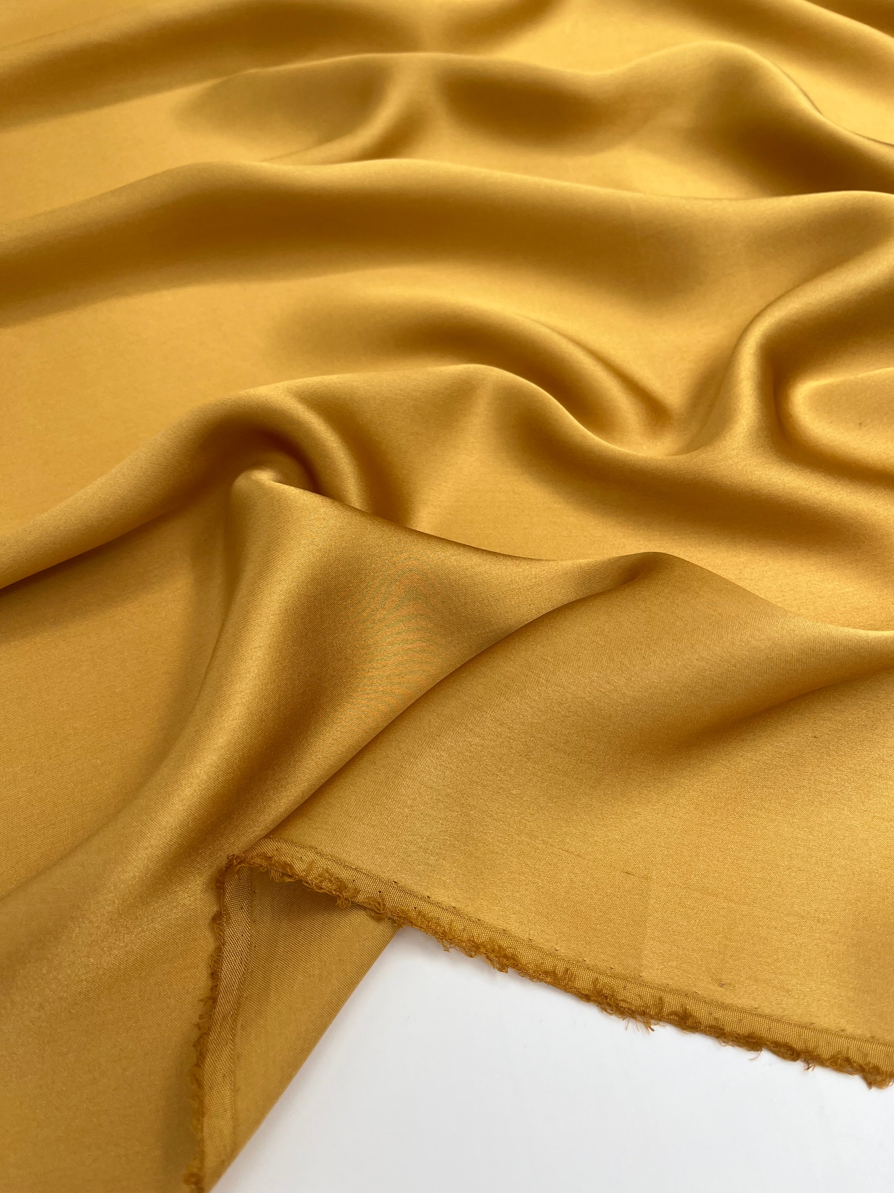 Gold Yellow Satin Pure Silk.