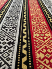 Ağır Gramajlı Kalın Jakarlı Pamuklu Kumaş Metre Başına 400/m2 - Döşemelik Geleneksel Anadolu Etnik Desenli - Döşemelik Kumaşlar. %70 Pamuk %30 Polyester - 140 cm Genişlik. Halı Dokuma. Çok Renkli Seçenekler, Sarı Mavi, Kırmızı Siyah Renk.