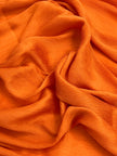 Orange Colour Silk By The Yard, Crinkle Silk.