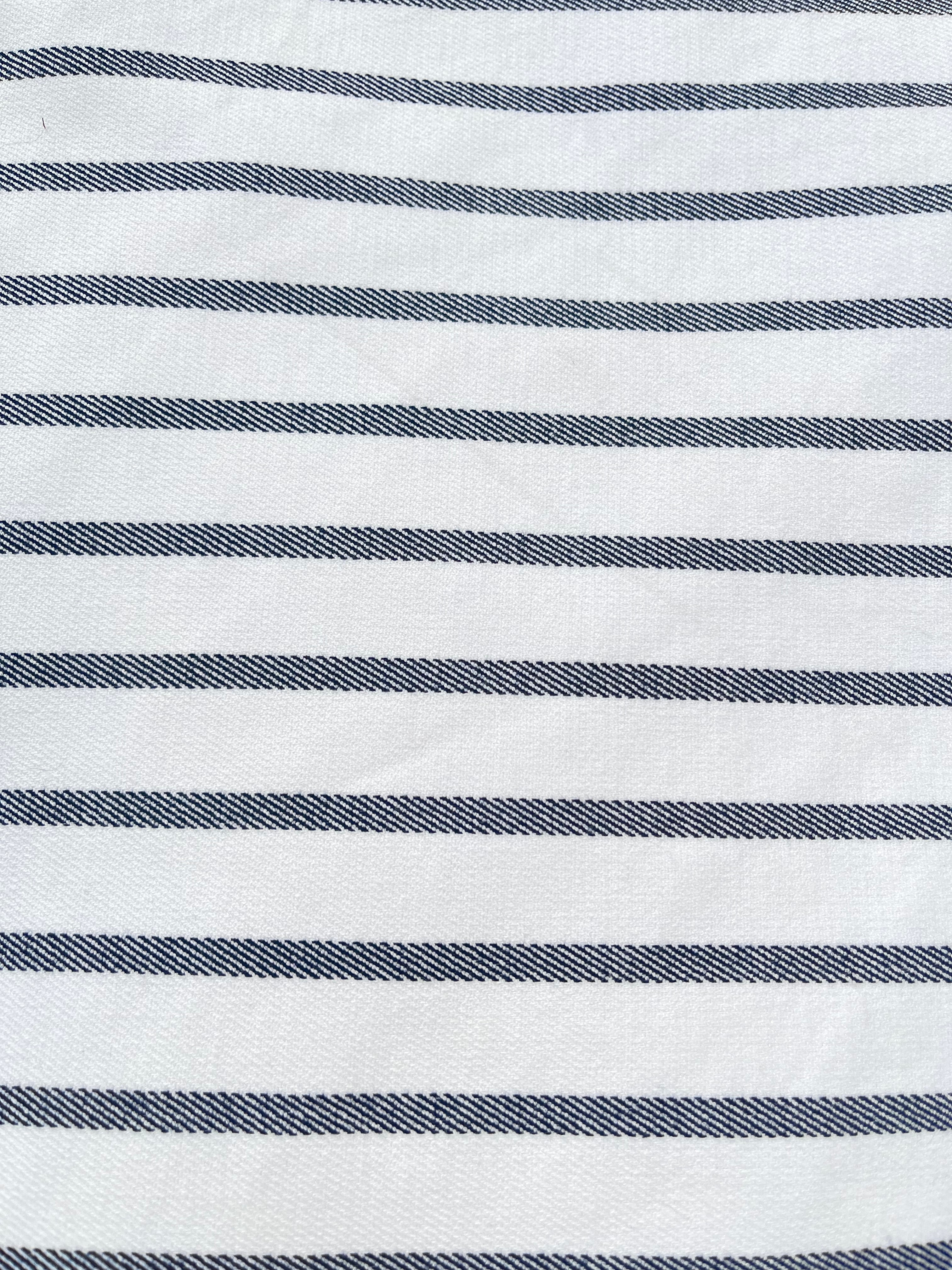 Heavy Weight Softened Cotton Fabric By The Yard- Upholstery Striped /400/gr