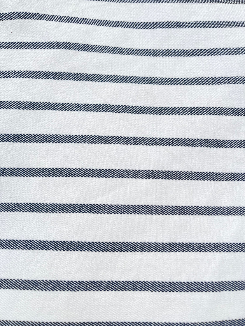 Heavy Weight Softened Cotton Fabric By The Yard- Upholstery Striped /400/gr
