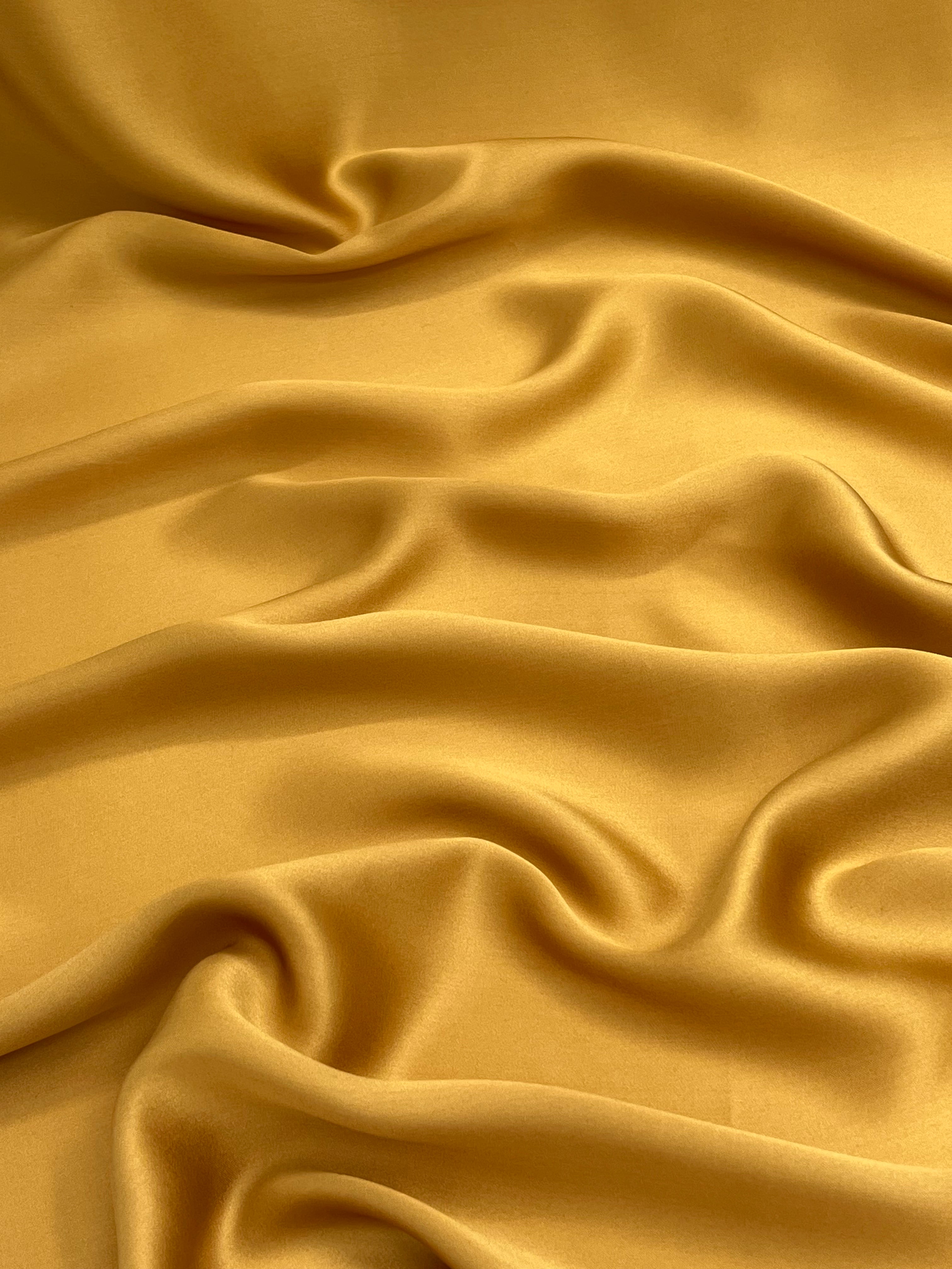 Gold Yellow Satin Pure Silk.