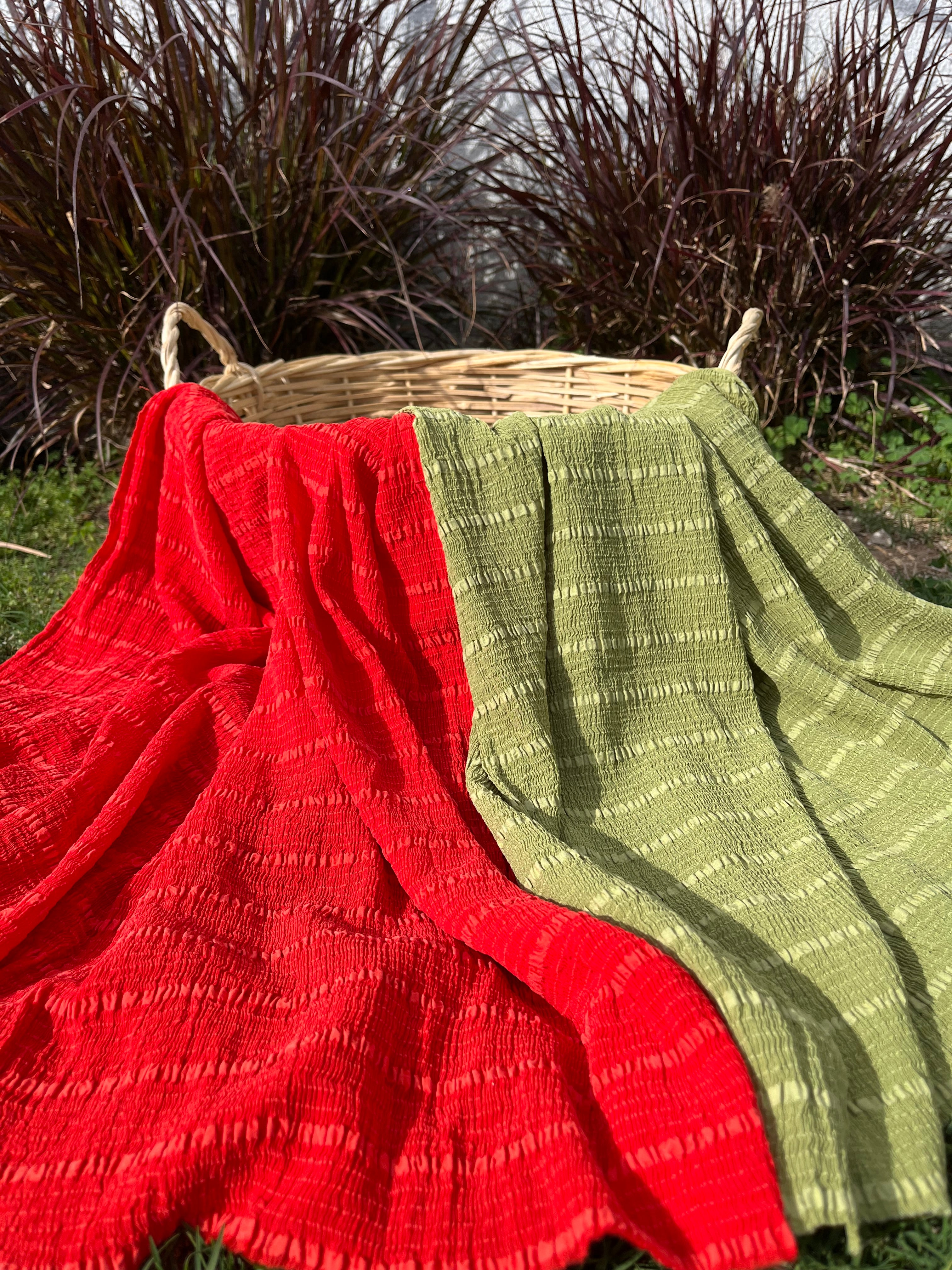 Stretchy Silk, Crinkle Silk.
