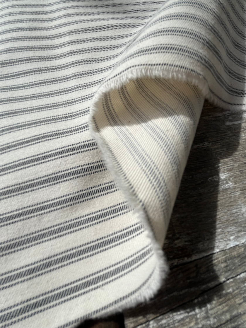 Heavy Weight Softened Cotton Fabric By The Yard - Upholstery Striped 280/m2
