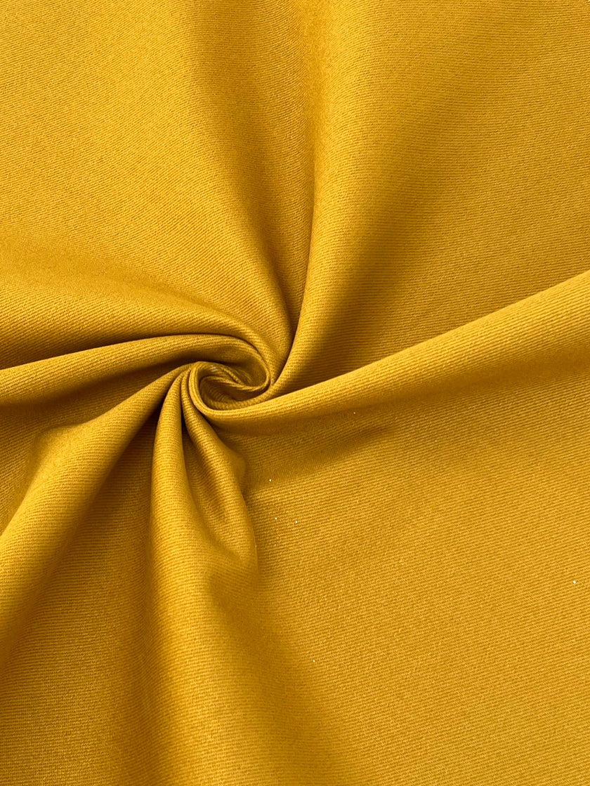Mustard Yellow Heavy Weight Softened Thick Cotton Fabric By The Yard.