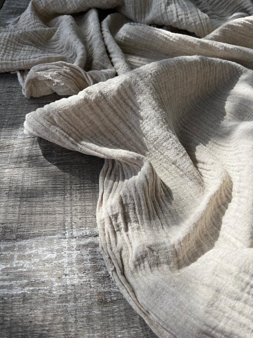 Linen Muslin Fabric. - Organic Muslin Fabric - Baby Cotton Muslin -