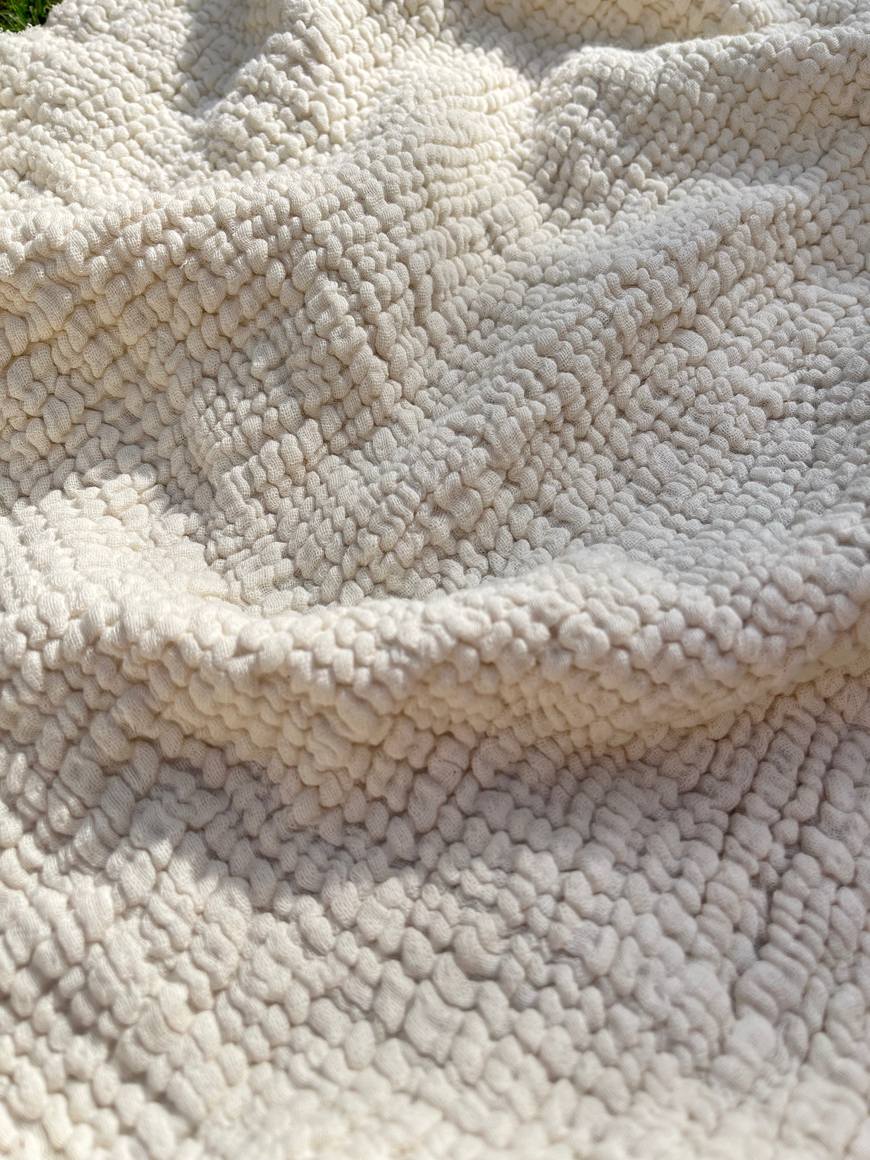 Tissu mousseline par cour - Tissu mousseline biologique - Mousseline de coton pour bébé - Tissu gaze 4 couches par mètre, 180 CM DE LARGEUR. Couverture nouveau-né.