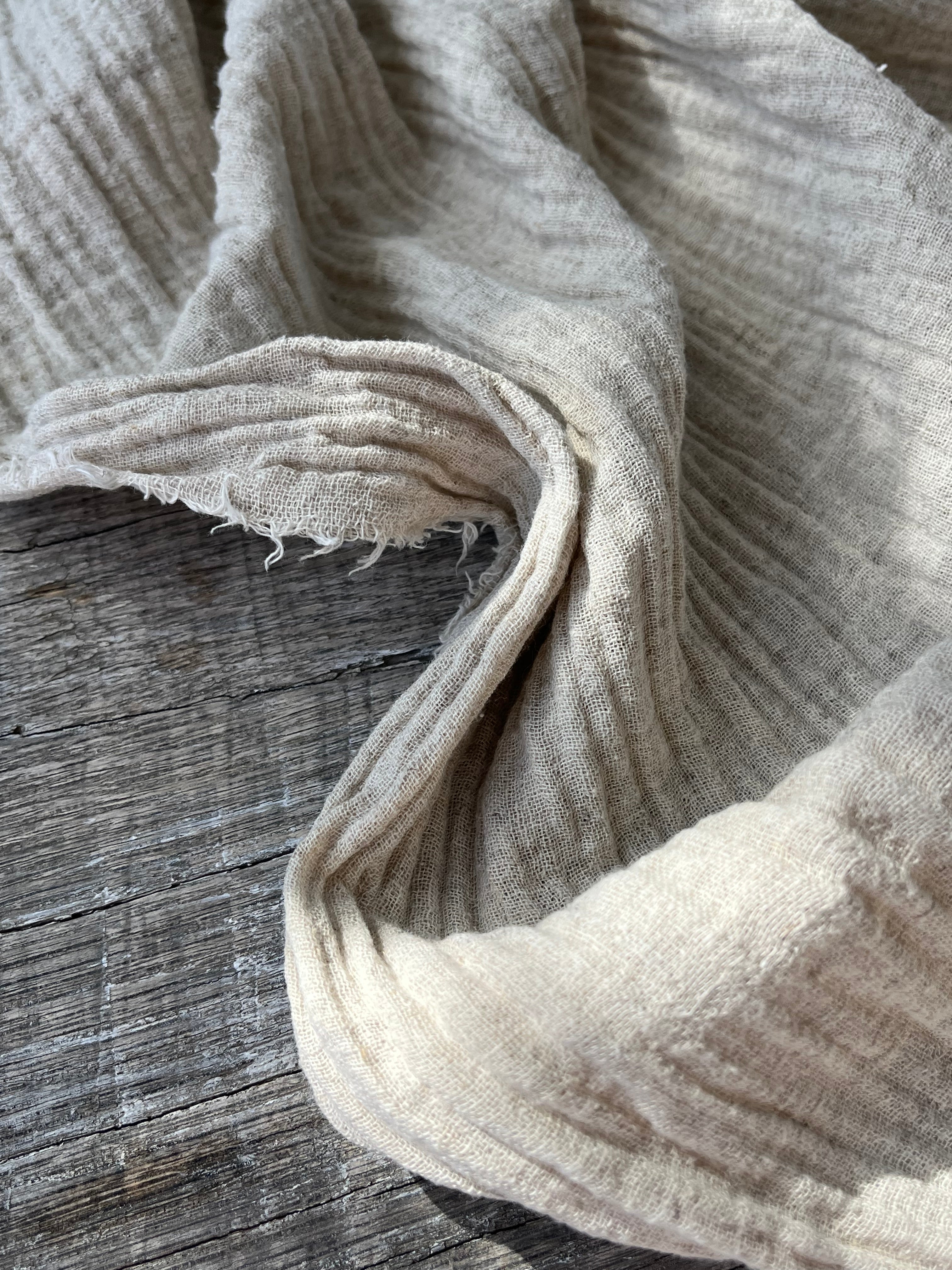 Linen Muslin Fabric. - Organic Muslin Fabric - Baby Cotton Muslin -