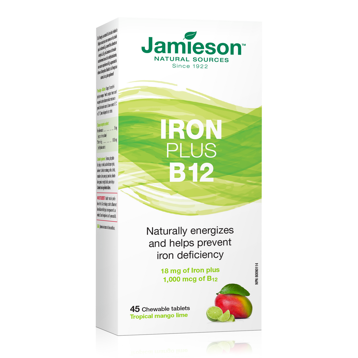 31000931 Jamieson Iron + Vitamin B12 Chewable, Tropical Mango, 45 ct 9172_MAIN