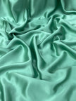 Spearmint Green Satin Pure Silk, Silk By The Yard.