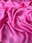 Pink Satin Pure Silk, Silk By The Yard, Silk Chiffon, Mulberry Silk.
