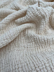 Tissu mousseline par cour - Tissu mousseline biologique - Mousseline de coton pour bébé - Tissu gaze 4 couches par mètre, 180 CM DE LARGEUR. Couverture nouveau-né.